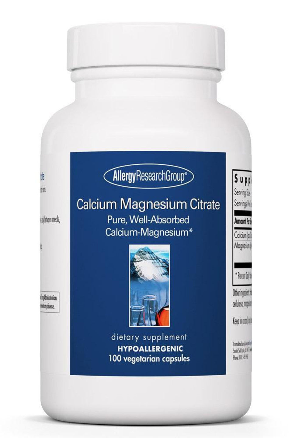 Calcium Magnesium Citrate 100 Vegetarian Capsules